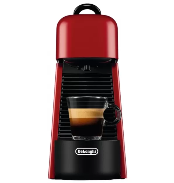 Nespresso Essenza Plus Espresso Machine by DeLonghi with Aeroccino - Red