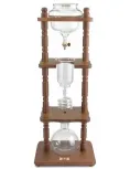 Yama 6-8 Cup Brown Wood Cold Drip Coffee Maker