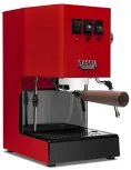 Gaggia Classic Evo Pro Espresso Machine in Cherry Red with Walnut