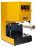 Gaggia Classic Evo Pro Espresso Machine in Sunshine Yellow with Tiger Maple