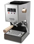 Gaggia Classic Pro in Stainless Steel - Tiger Maple