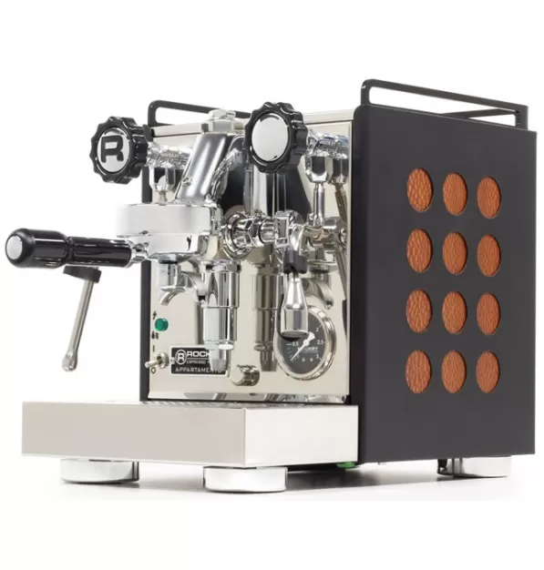 Rocket Espresso Appartamento Serie Nera Espresso Machine - Lacewood Quarter Cut