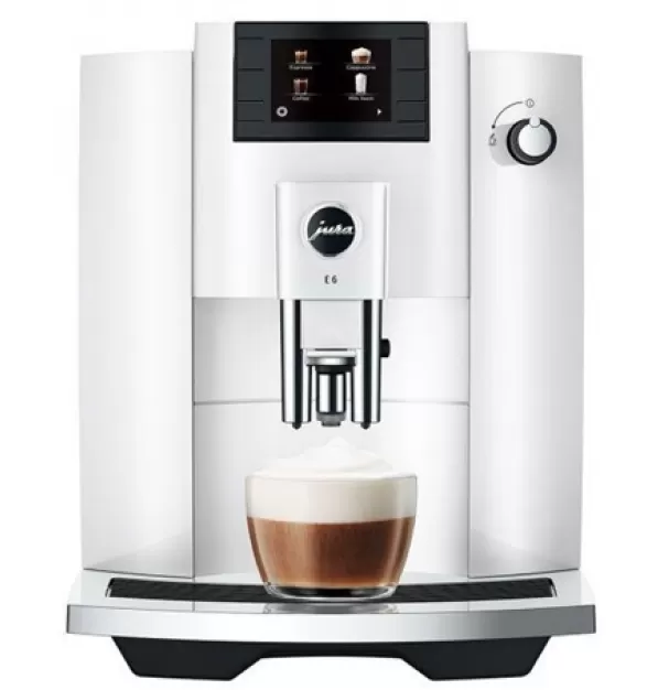 Jura E6 Superautomatic Espresso Machine - White